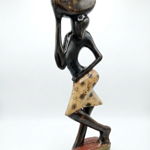 woman carrying basket shadow