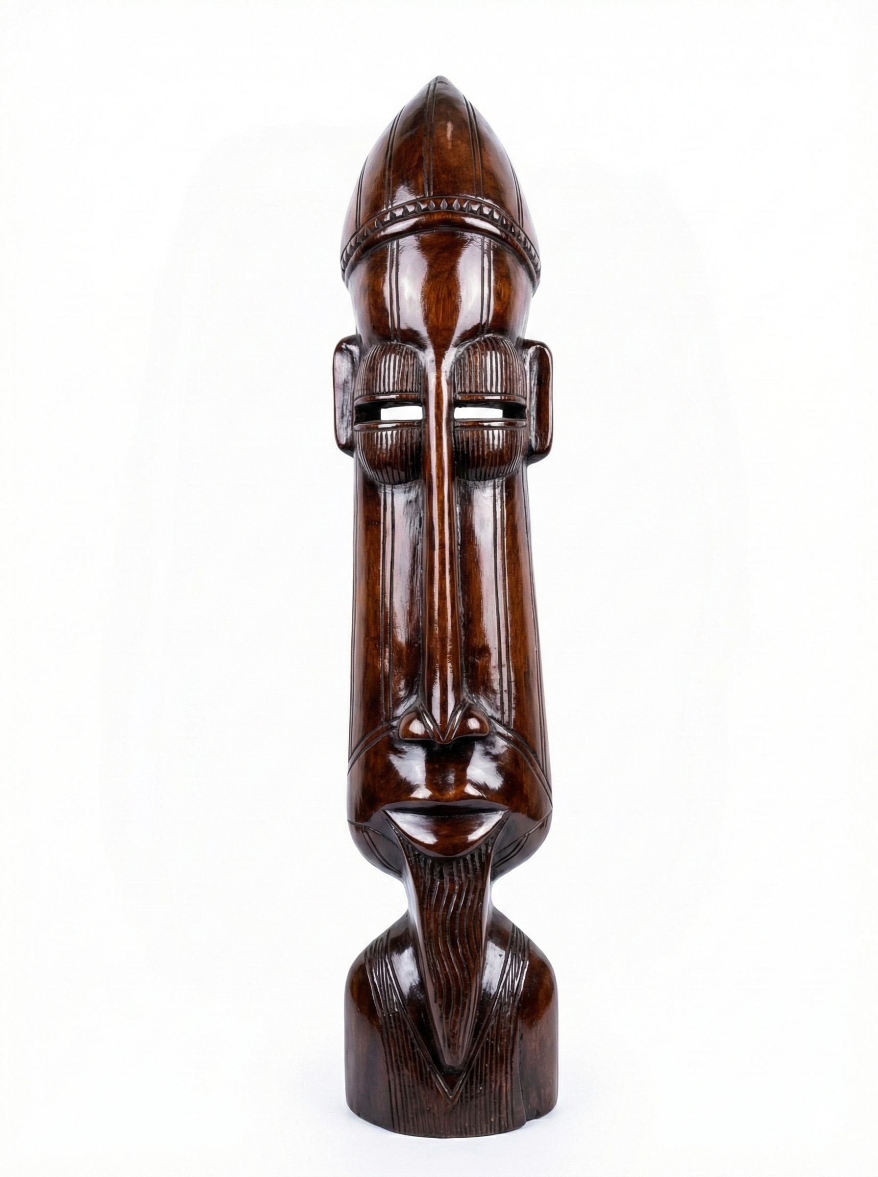 long face standing sculpture