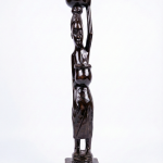 woman carrying basket shadow